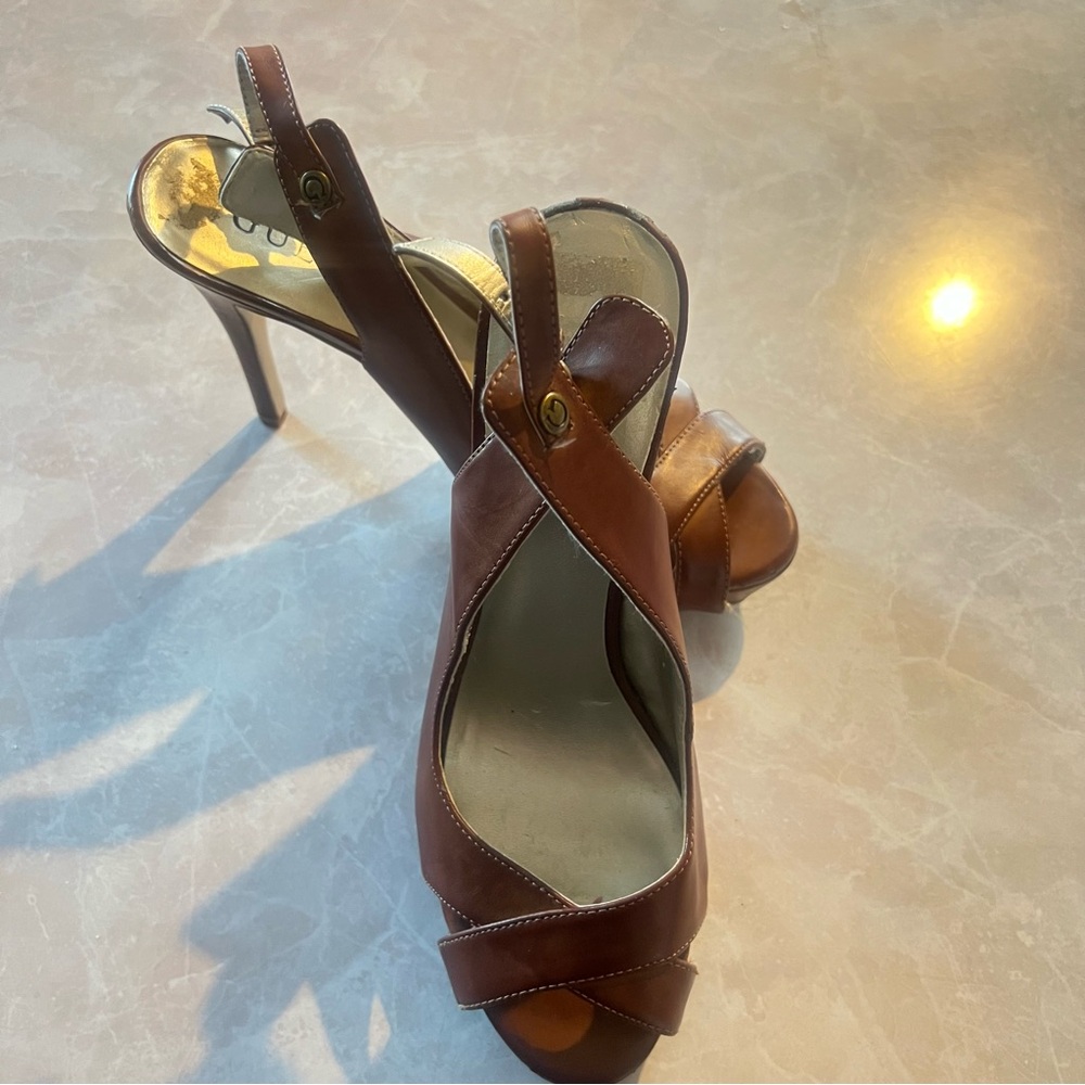 Guess Brown Strappy Heels‎